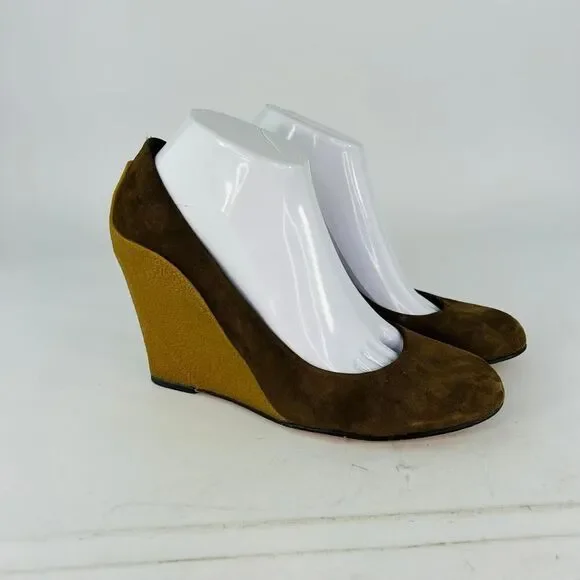 Michael Kors Women's Brown Suede Wedge Heels US 9 M Slip-on Shoes - Picture 6 of 15